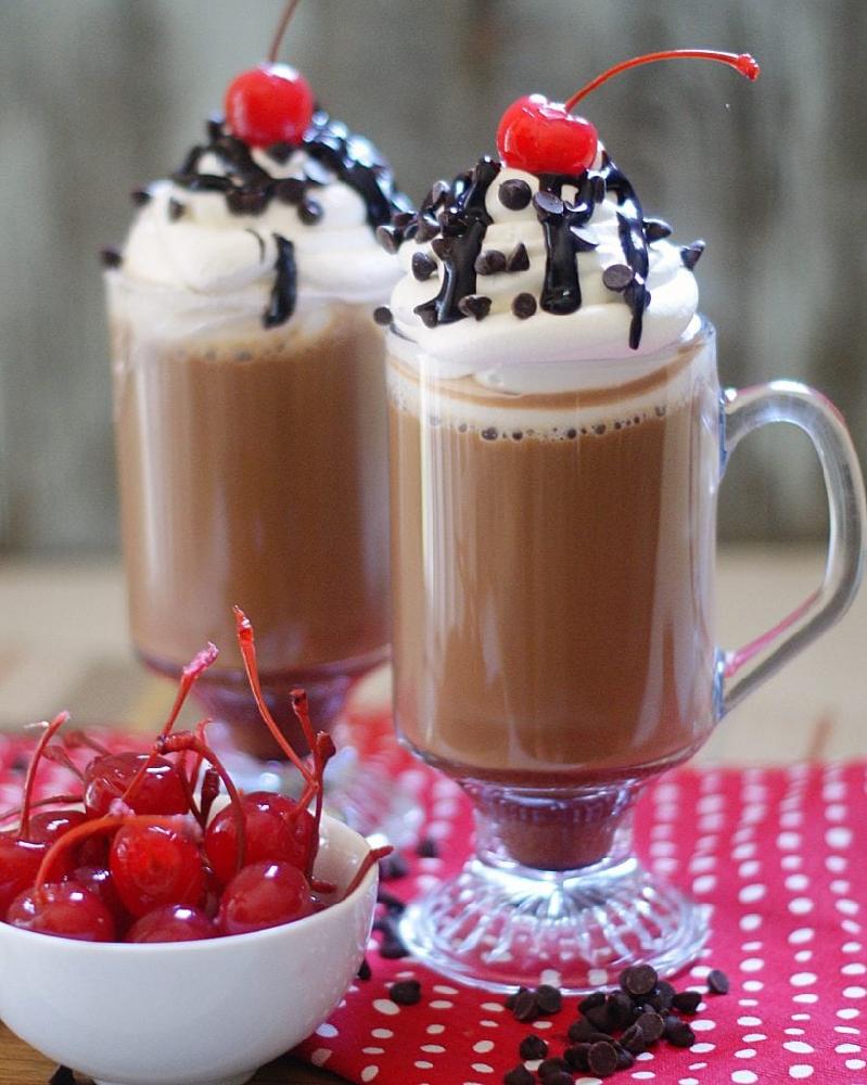 Cherry chocolate mocha