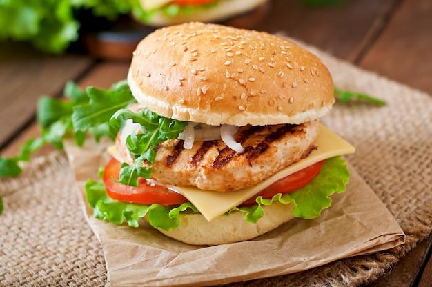 Chicken burger cheese free