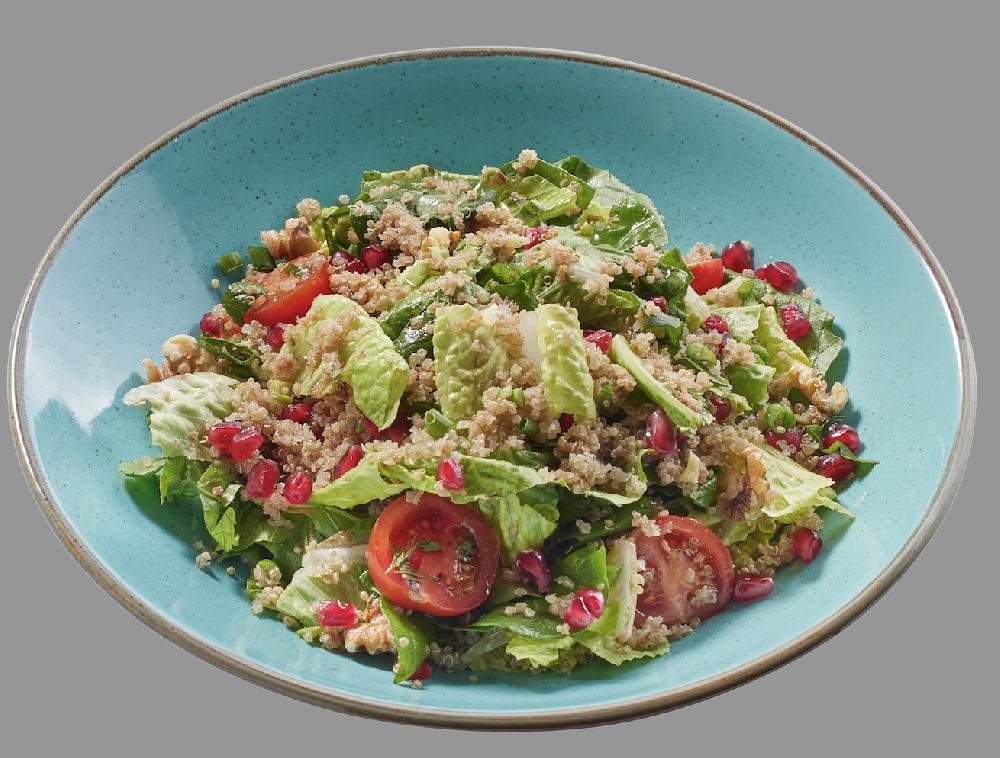 Qızardılmış Qızılbalıqla Kinoalı Tabule Salatı