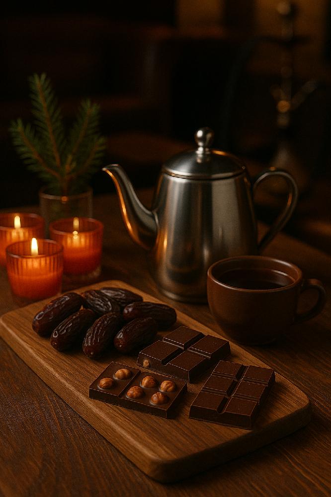 Çay, şokolad, xurma