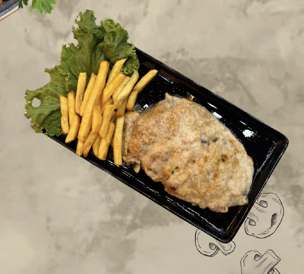 Toyuq Göbələkli Krep