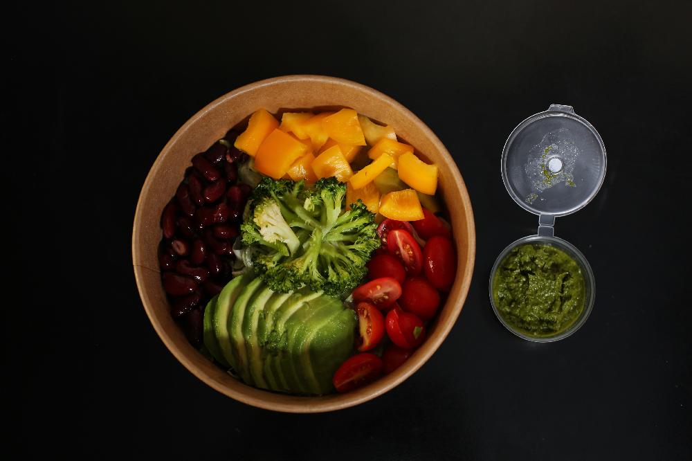 Qırmızı lobya salatı