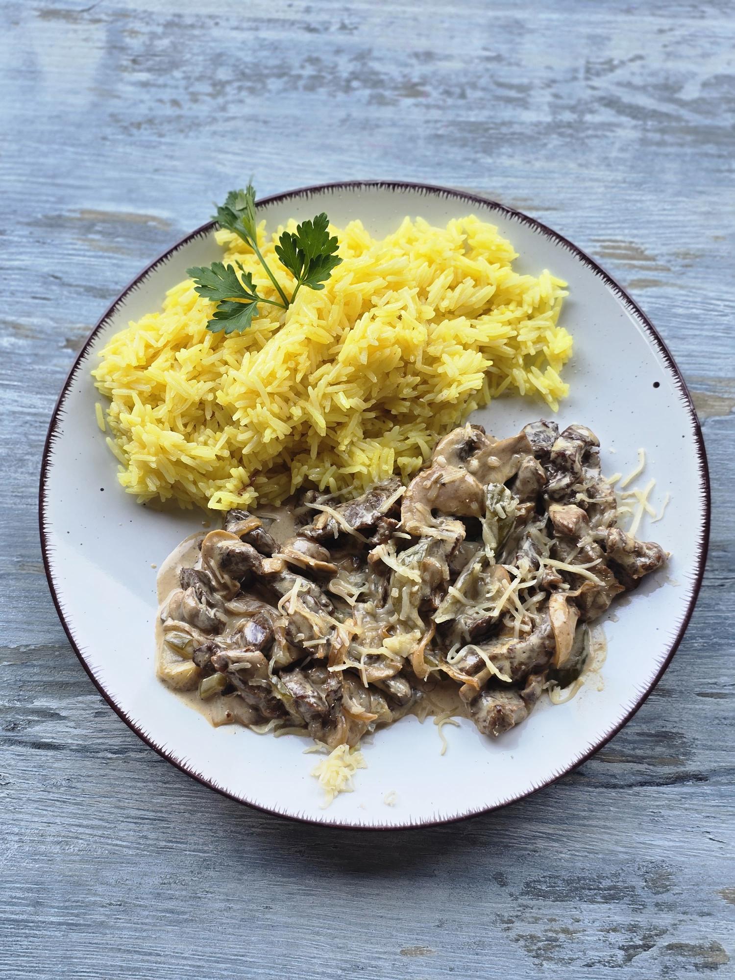 Beef stroganoff 