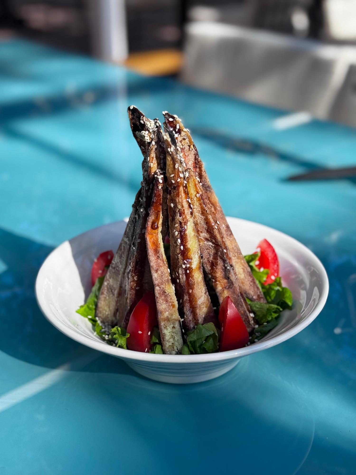 Xırçıldayan badımcan salatı 