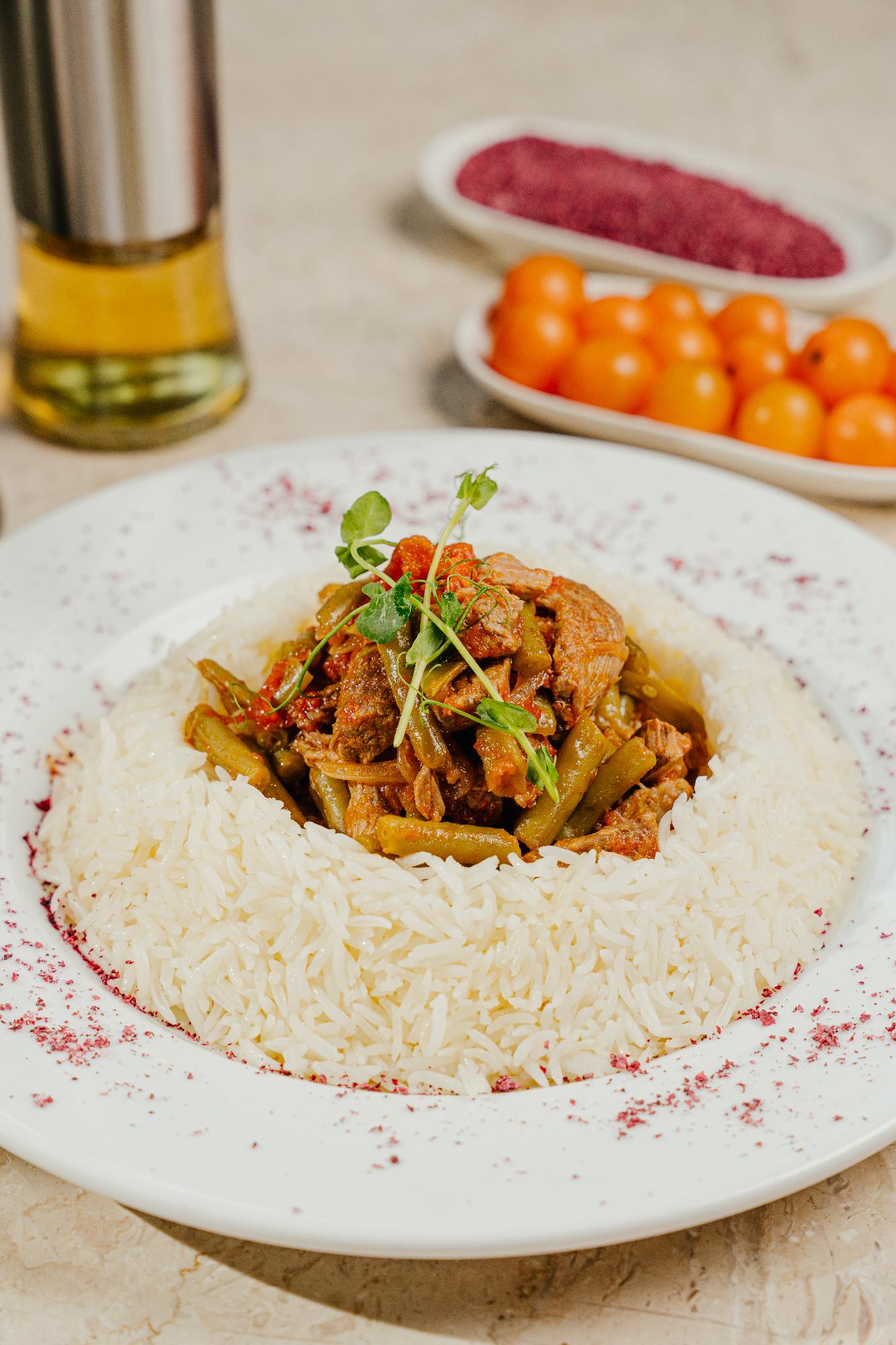 Quzu qovurma yaşıl lobya ilə