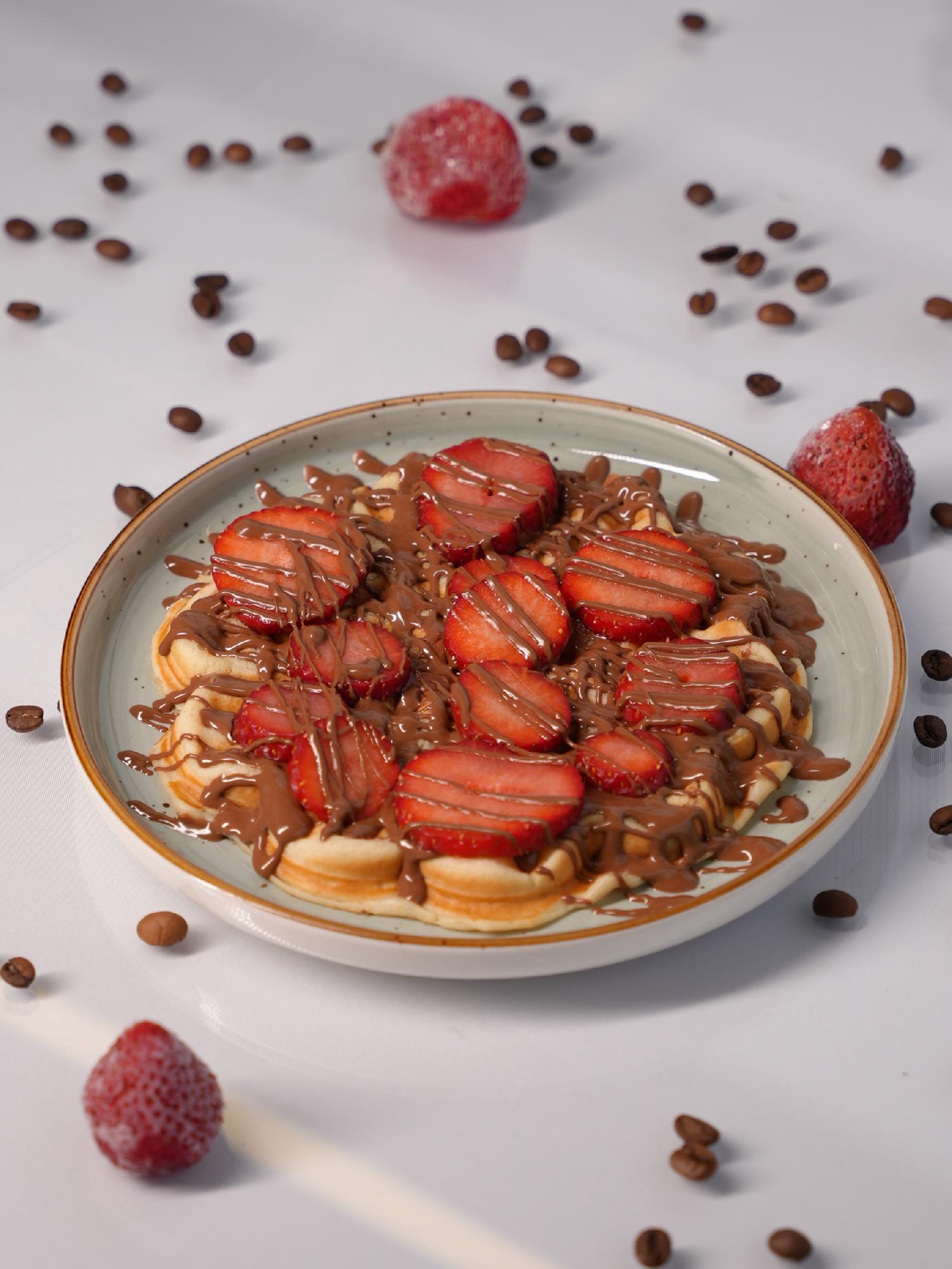 Vafli Belçika şokoladı ilə