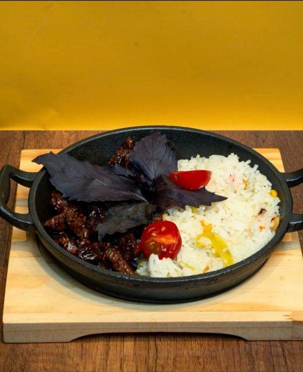 Nar qovurma  can əti ilə