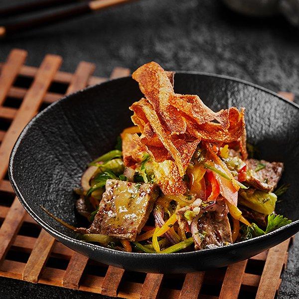 İsti can əti salatı