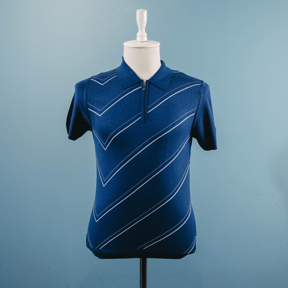 Mavi naxışlı polo