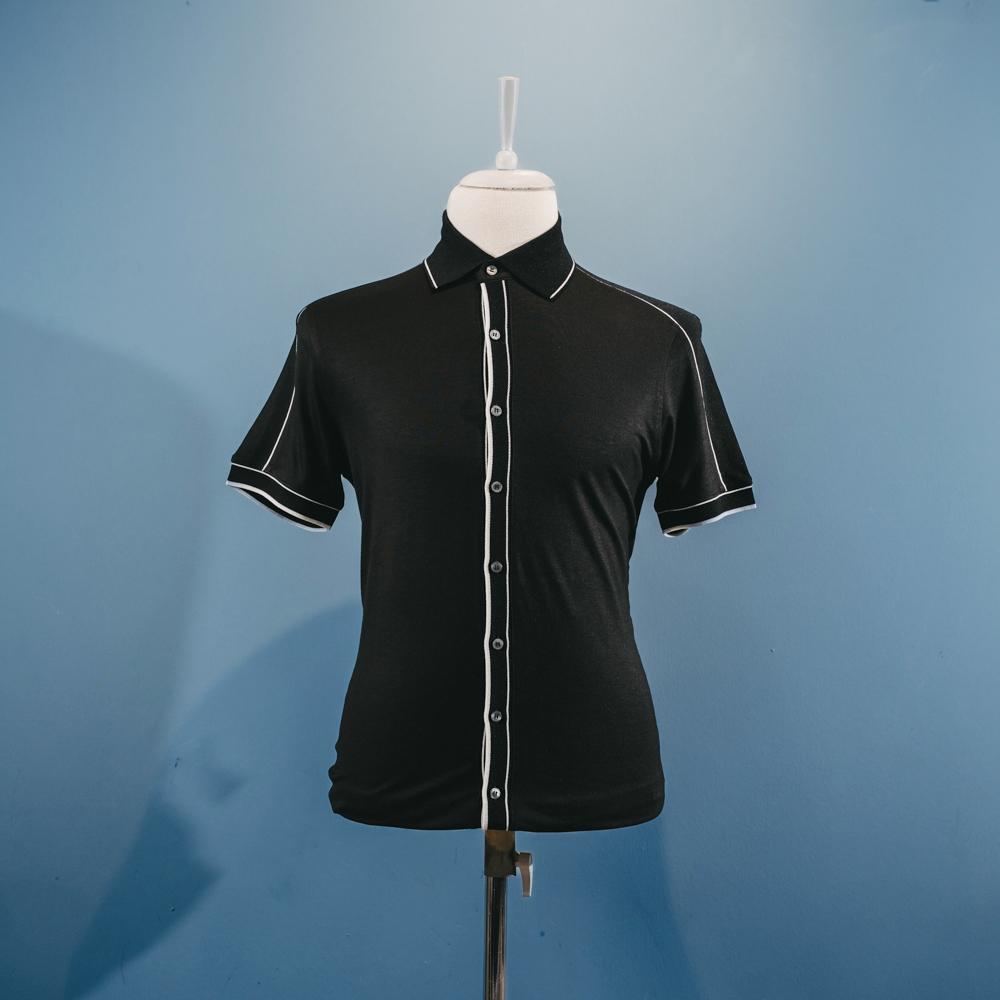 Qara 110s pambıq düyməli polo