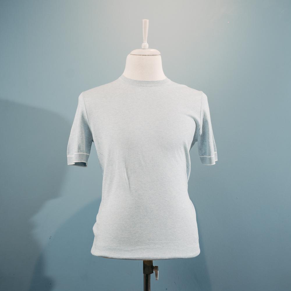 Açıq-mavi supima t-shirt