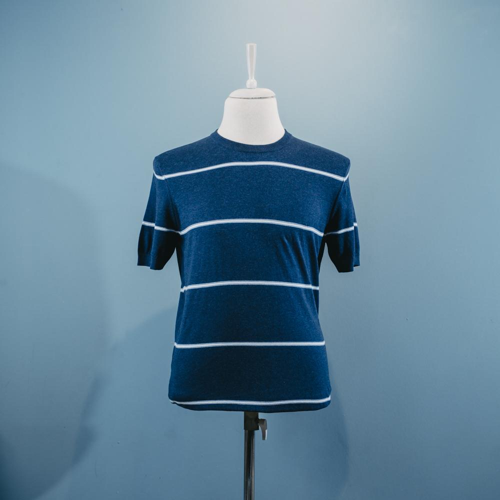 Göy naxışlı supima t-shirt