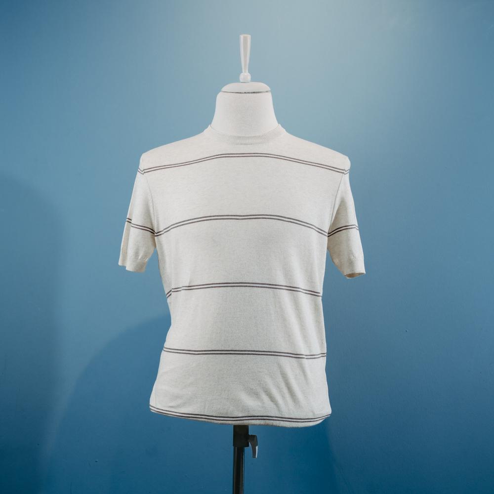 Bej naxışlı supima t-shirt