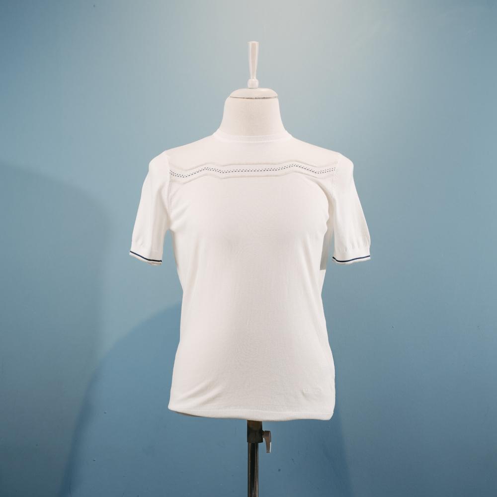 Ağ naxışlı supima t-shirt