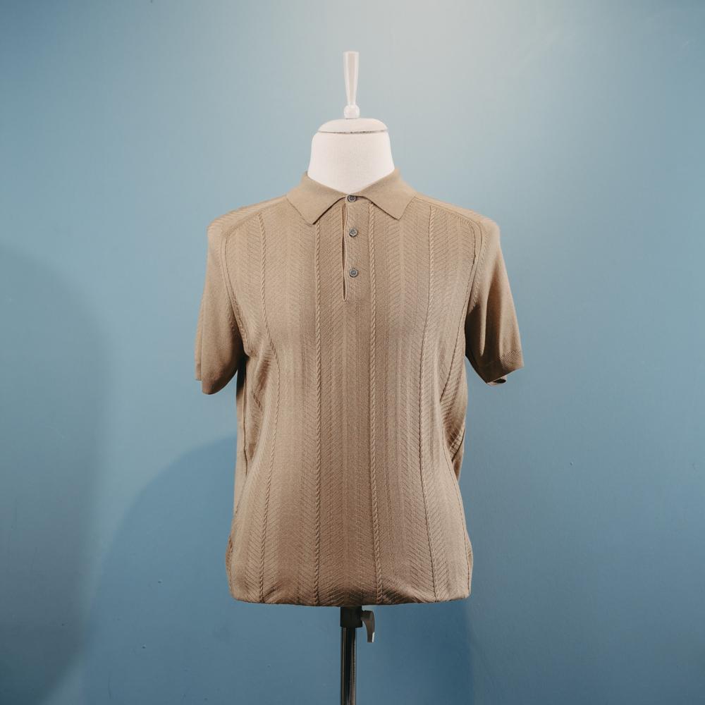 Bej naxışlı polo