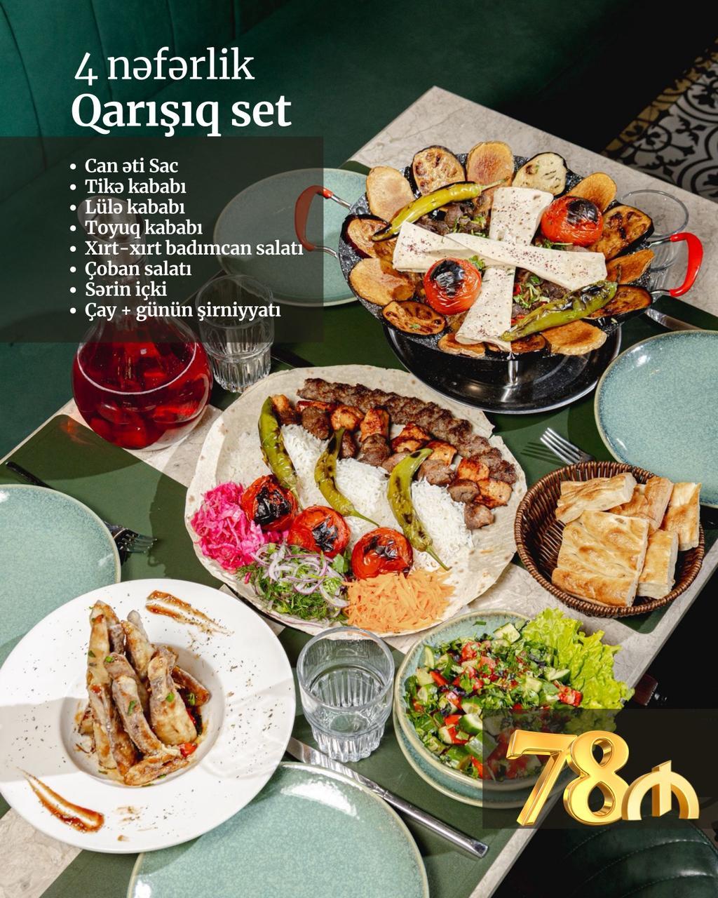 4 nəfərlik Qarışıq set