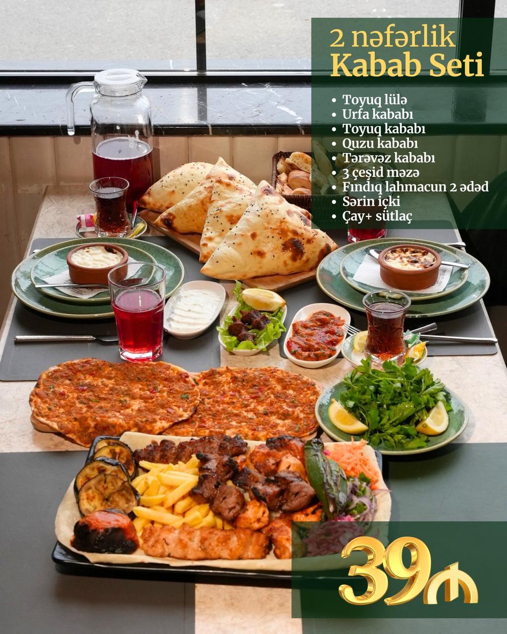 2 nəfərlik kabab seti