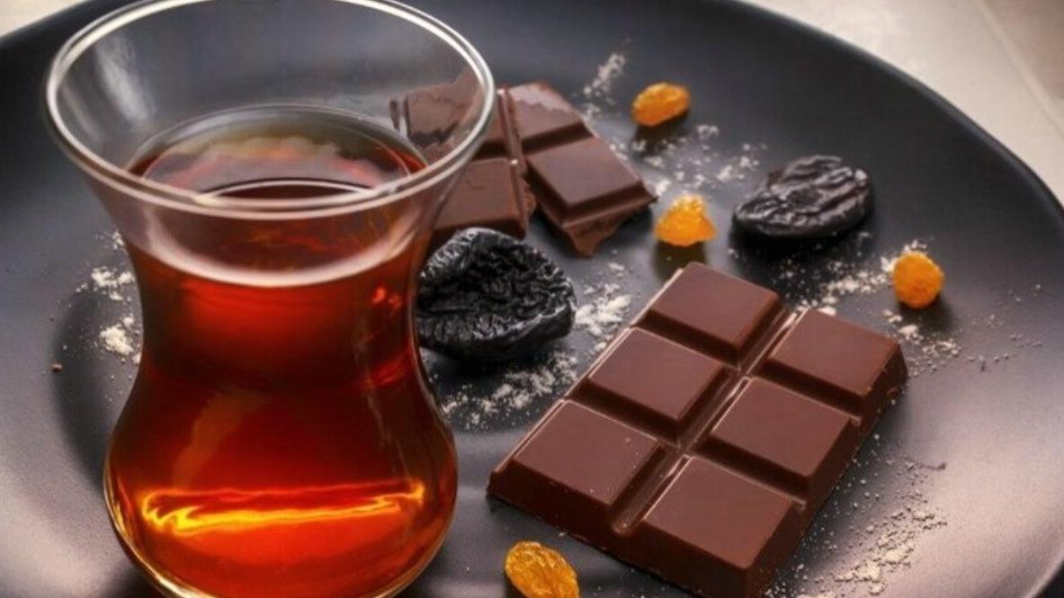 Çay + şokolad