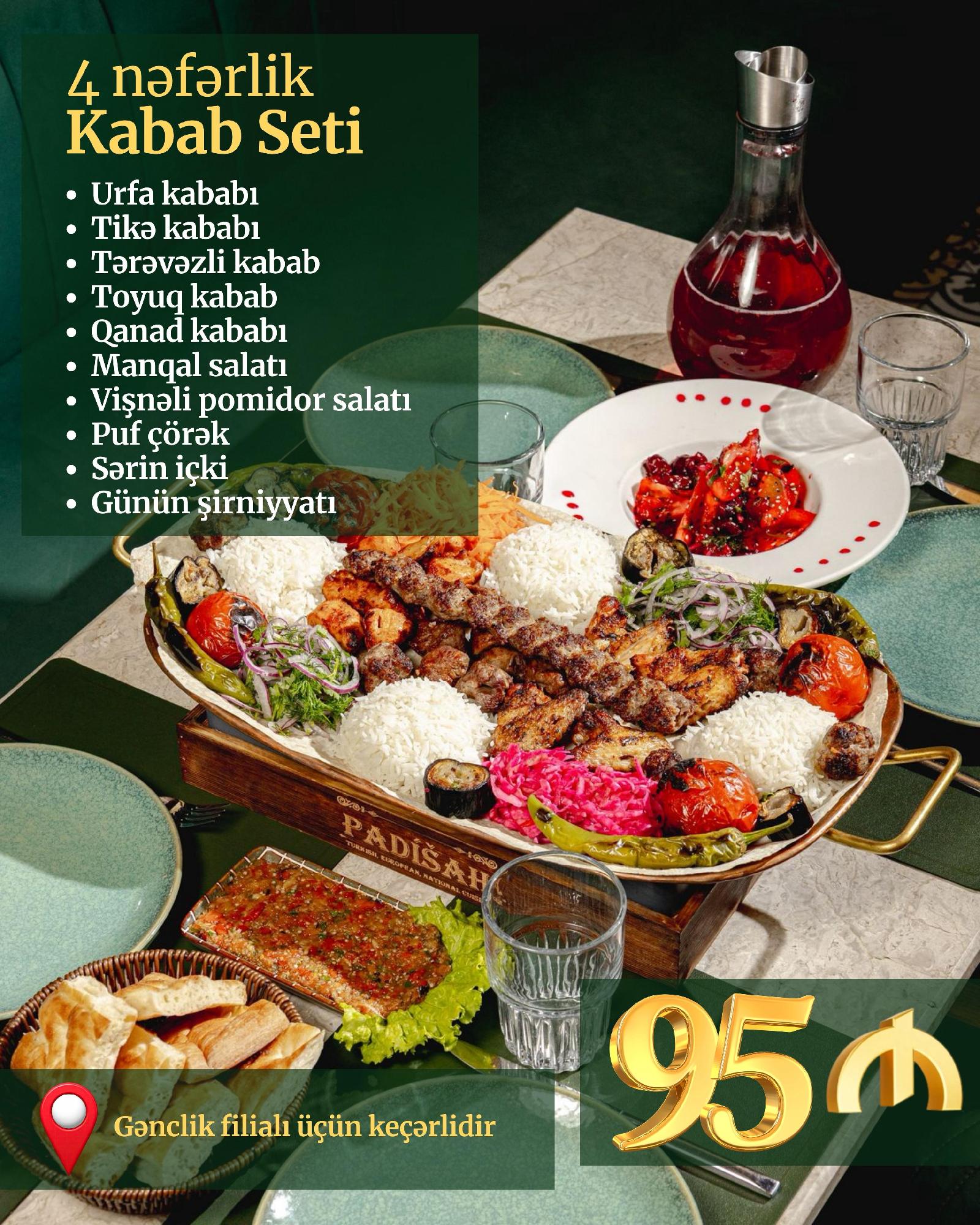 4 nəfərlik kabab seti