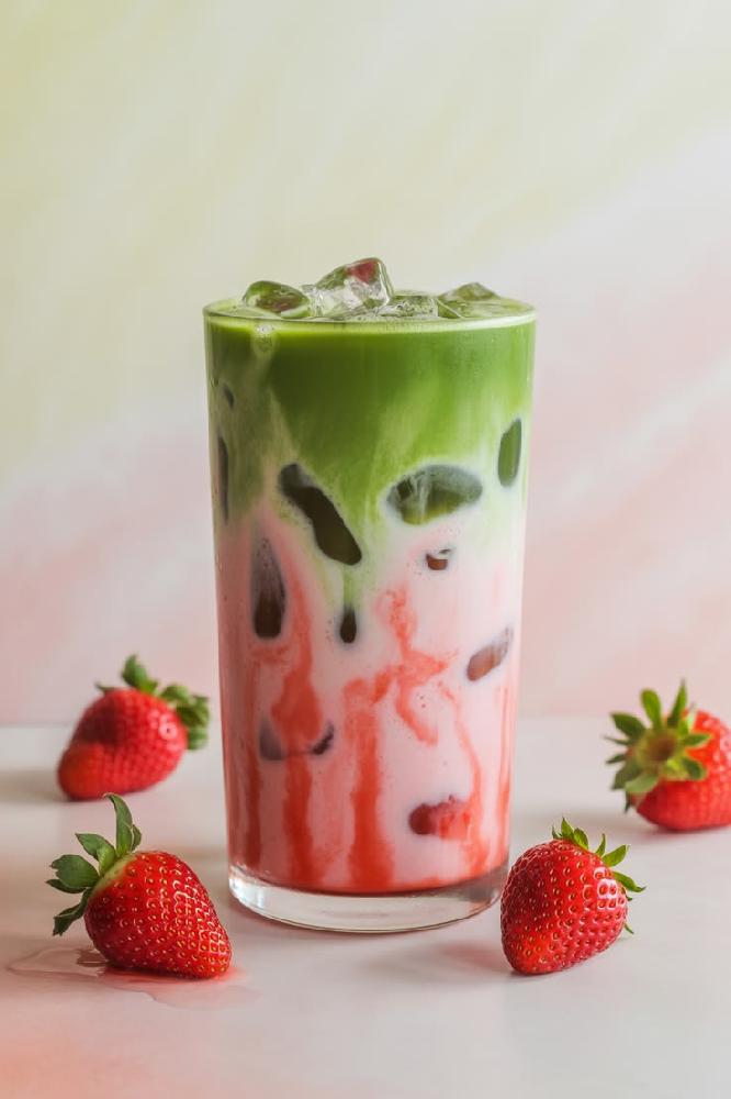 Strawberry Matcha Latte
