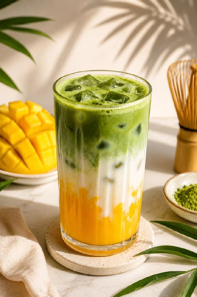 Mango Matcha Latte