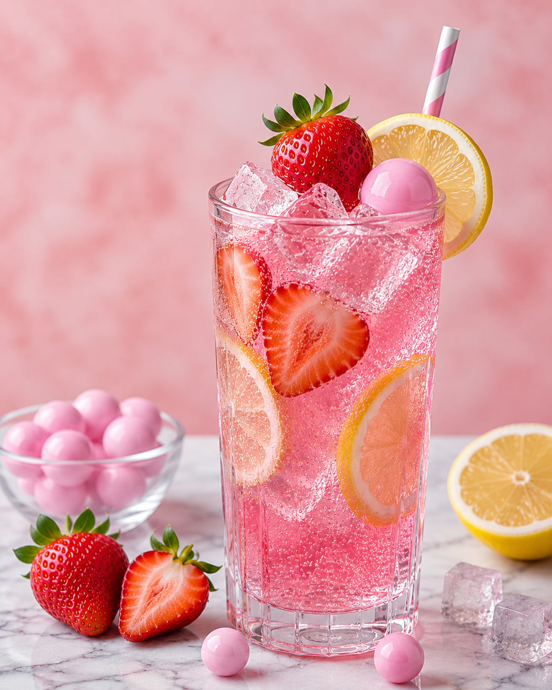 Limonade Strawberry Bubble Gum