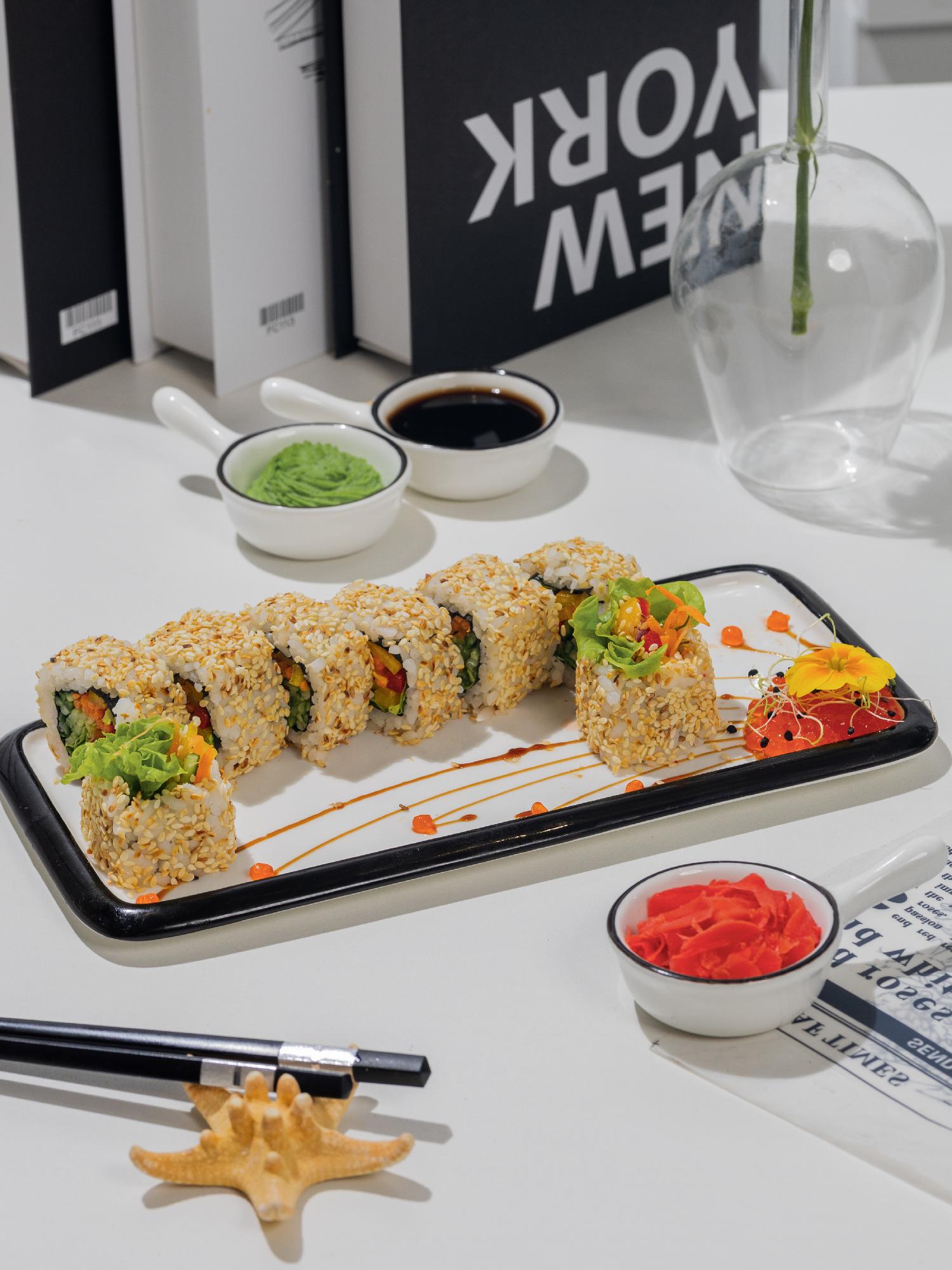 Rainbow vegan roll