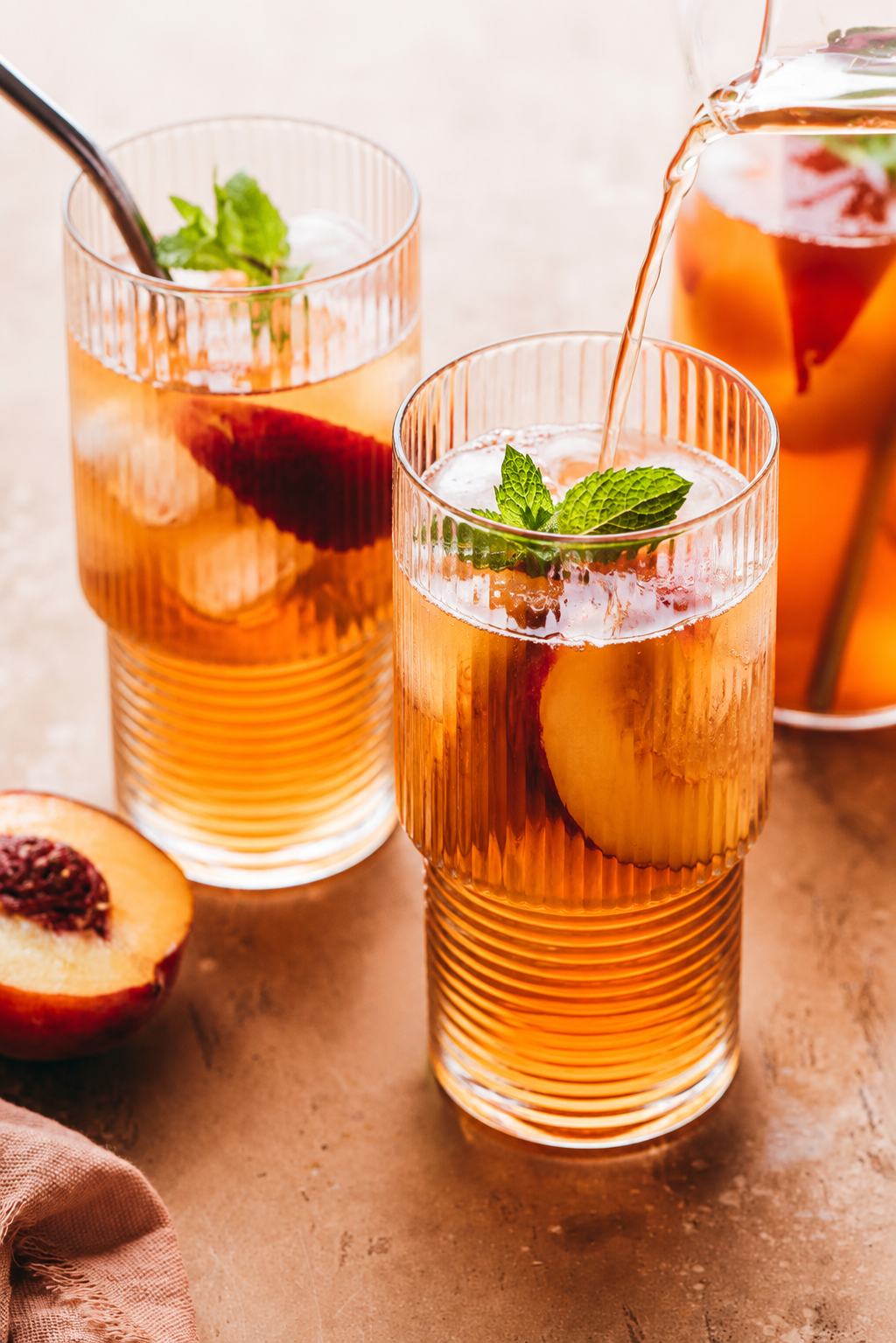HOMEMADE İCED TEA PEACH