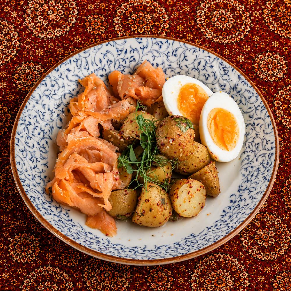 Salmon poteto salat