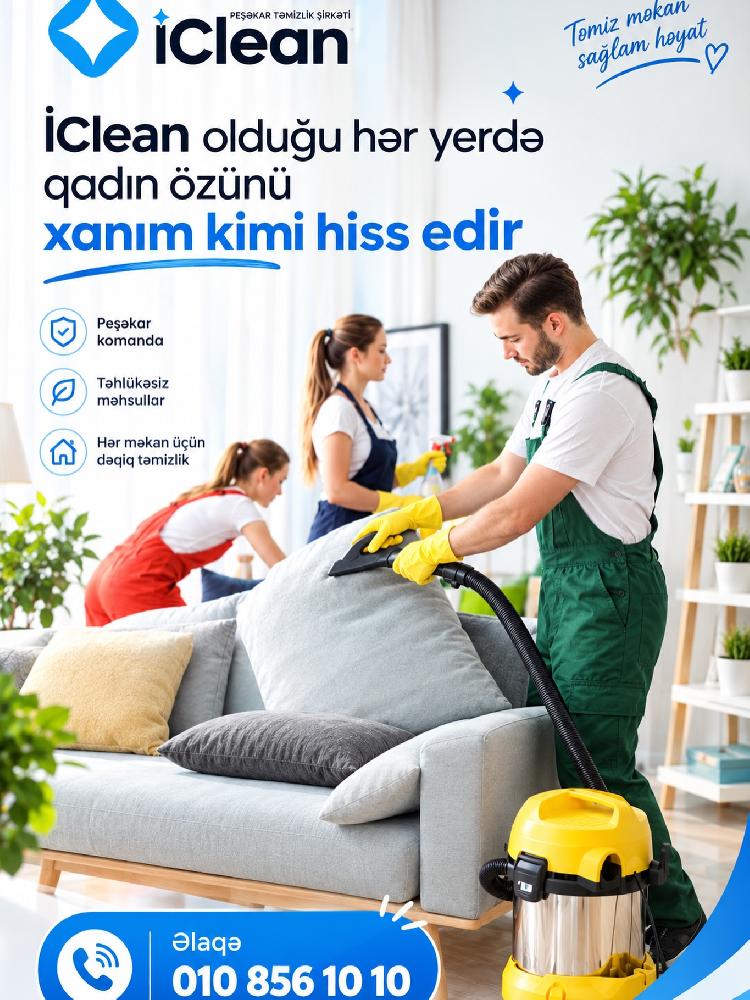 iClean | Gəncədə Peşəkar Təmizlik Şirkəti