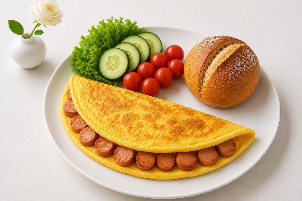 Omlet sosisli 