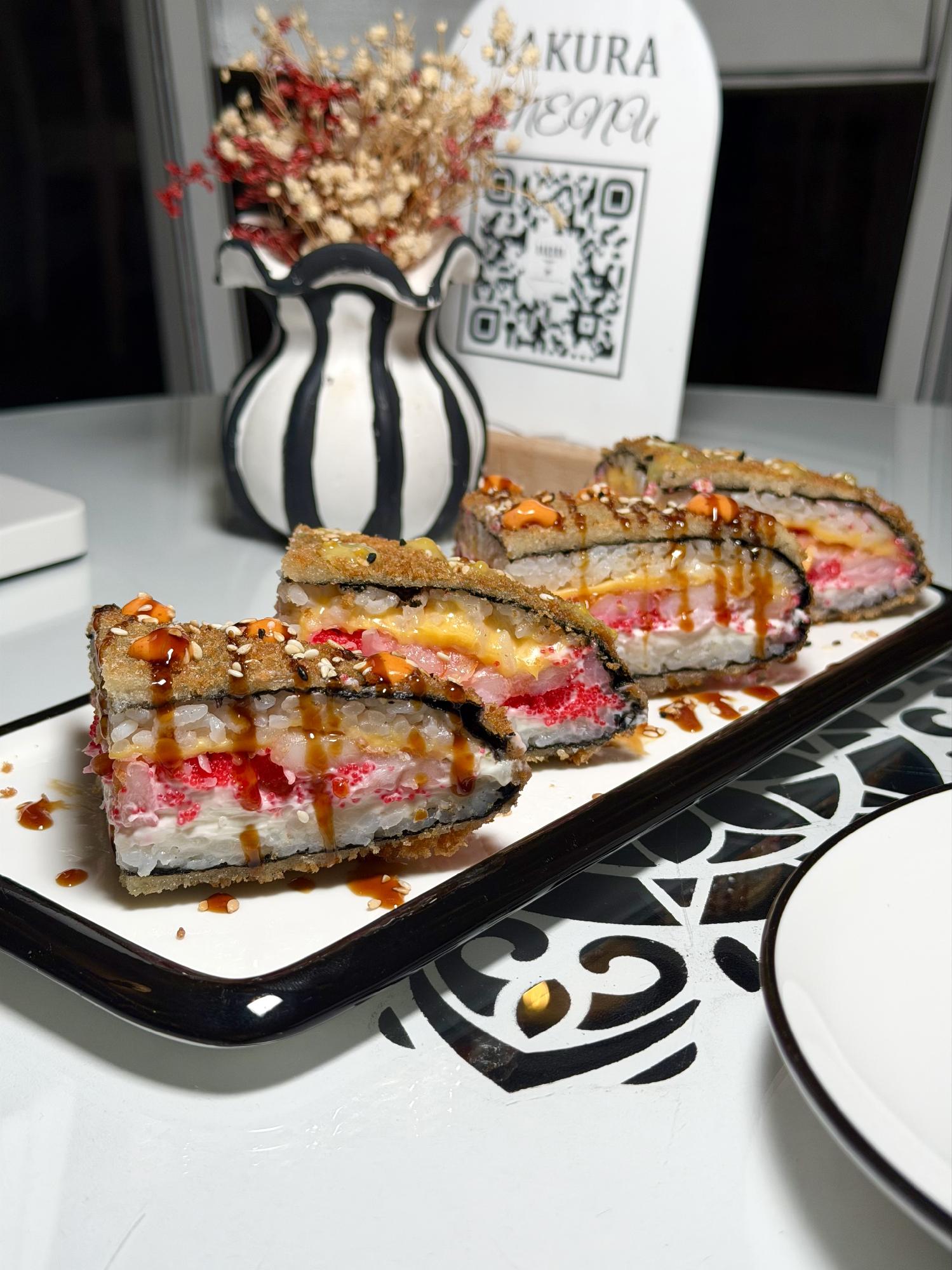 Sushi burger krevetka