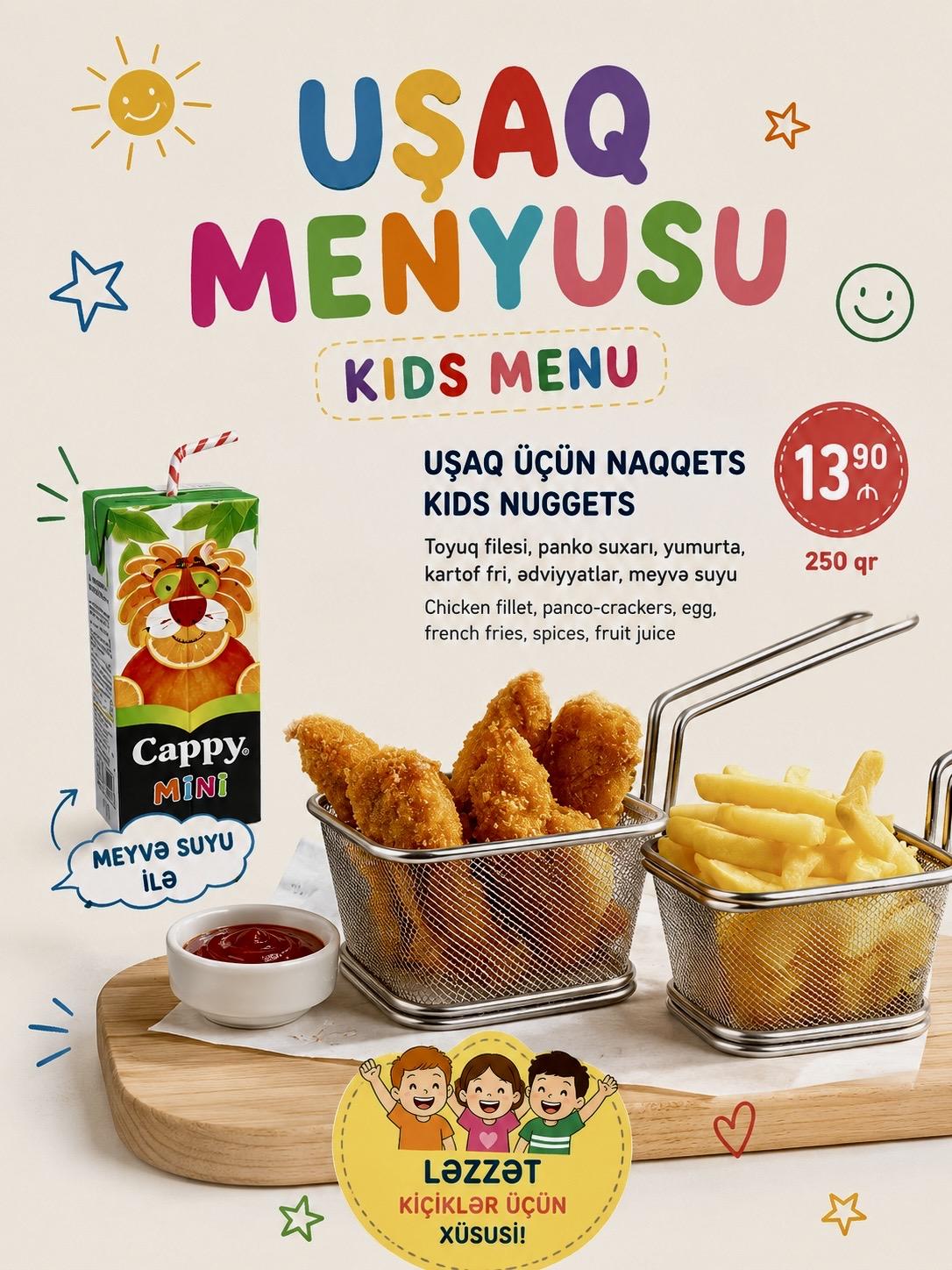Naggets kids menu