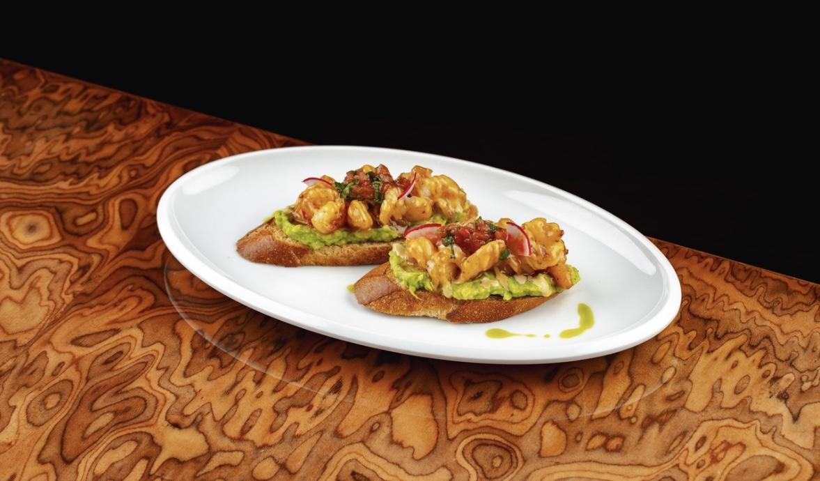 Brusketta shrimps