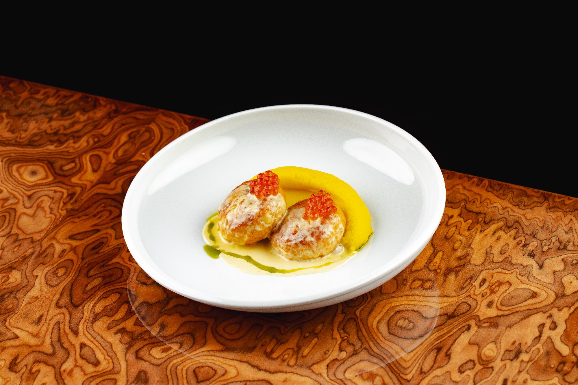 Minced fish medallions
